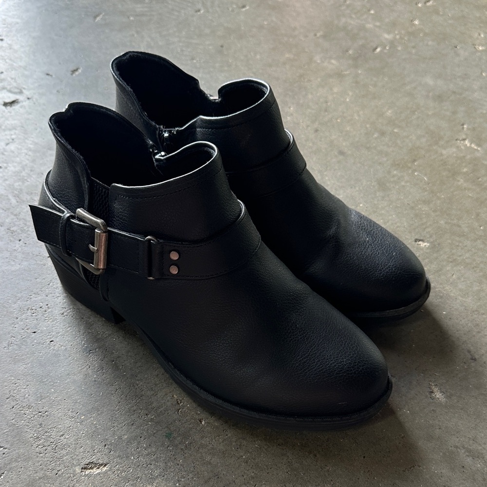 Torrid Black Buckle Ankle Booties
